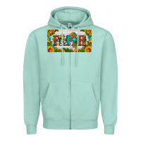 Seafoam faith cross and sunflower license plate Zipper Hoodie - HRA Design Shop