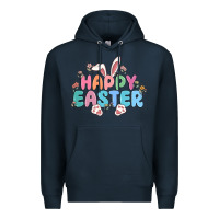 Navy happy easter Premium Hoodie - MaliasSmallBusiness