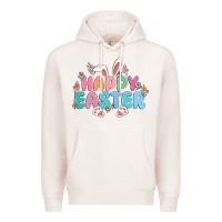 Pale Pink happy easter Premium Hoodie - MaliasSmallBusiness