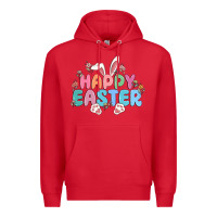 Red happy easter Premium Hoodie - MaliasSmallBusiness