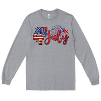 Heather Grey 4th of july zillion Long Sleeve Tee - Zillion Design Studio