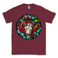 Burgundy Christmas skull Classic Tee - RanaPortraitStore