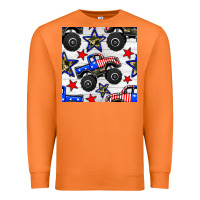 Carrot usa monster truck seamless pattern Premium Sweatshirt - BundleAndBundleShop