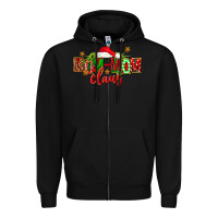 Black christmas mom mom claus Zipper Hoodie - FaDigitalArtStudio