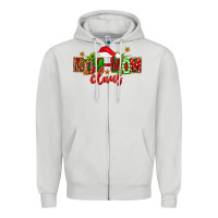 Dove Grey christmas mom mom claus Zipper Hoodie - FaDigitalArtStudio