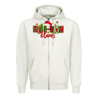 Oatmeal Heather christmas mom mom claus Zipper Hoodie - FaDigitalArtStudio