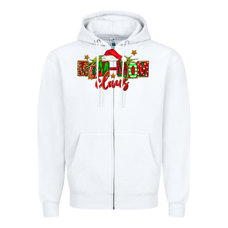 Christmas Mom Mom Claus Zipper Hoodie by FaDigitalArtStudio | Teevron