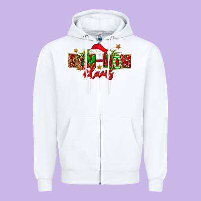 Christmas Mom Mom Claus Zipper Hoodie Designed By Fadigitalartstudio
