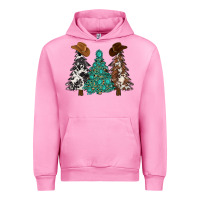 Fuchsia Pink cowhide with gemstones trees Urban Hoodie - MaliasSmallBusiness