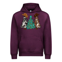 Mauve Wine cowhide with gemstones trees Urban Hoodie - MaliasSmallBusiness