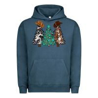 Pigment Midnight Navy cowhide with gemstones trees Urban Hoodie - MaliasSmallBusiness