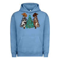 Pigment Pebble Blue cowhide with gemstones trees Urban Hoodie - MaliasSmallBusiness