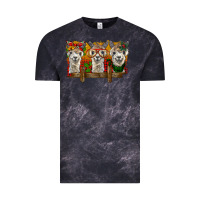 Cloud Black Christmas alpacas Vintage Tee - BarkalooDesign