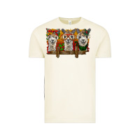 Vintage Arctic Christmas alpacas Vintage Tee - BarkalooDesign