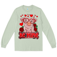 Matcha be mine valentine's day baby pig Long Sleeve Tee - RanaPortraitStore