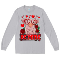 Moon Dust be mine valentine's day baby pig Long Sleeve Tee - RanaPortraitStore