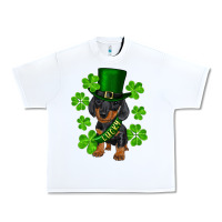 White st. patricks day lucky dachshund puppy Urban Heavy Tee - RanaPortraitStore