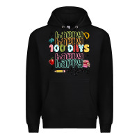 Black 100 days of school Premium Hoodie - MaliasSmallBusiness