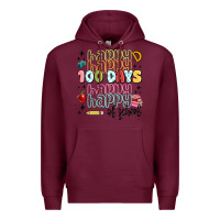 Burgundy 100 days of school Premium Hoodie - MaliasSmallBusiness
