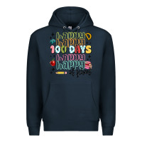 Navy 100 days of school Premium Hoodie - MaliasSmallBusiness