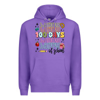 Purple 100 days of school Premium Hoodie - MaliasSmallBusiness