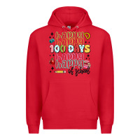 Red 100 days of school Premium Hoodie - MaliasSmallBusiness