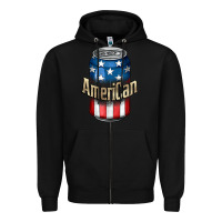 Black American 4th of July Zipper Hoodie - CowGirlArtShop