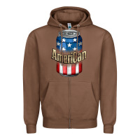 Chestnut American 4th of July Zipper Hoodie - CowGirlArtShop
