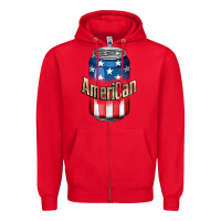 Red American 4th of July Zipper Hoodie - CowGirlArtShop