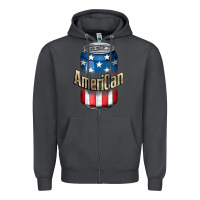 Smoke American 4th of July Zipper Hoodie - CowGirlArtShop