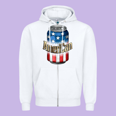 American 4th Of July Zipper Hoodie Designed By Cowgirlartshop