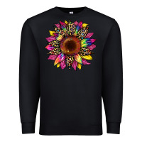 Black tie dye leopard sunflower Premium Sweatshirt - Artiststas