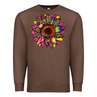 Chestnut tie dye leopard sunflower Premium Sweatshirt - Artiststas