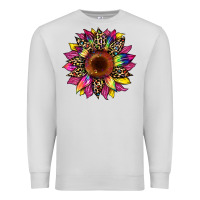 Dove Grey tie dye leopard sunflower Premium Sweatshirt - Artiststas