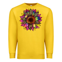 Lemon tie dye leopard sunflower Premium Sweatshirt - Artiststas
