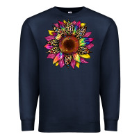Navy tie dye leopard sunflower Premium Sweatshirt - Artiststas