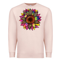 Pale Pink tie dye leopard sunflower Premium Sweatshirt - Artiststas