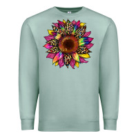 Seafoam tie dye leopard sunflower Premium Sweatshirt - Artiststas