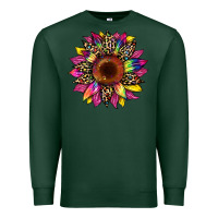 Sports Green tie dye leopard sunflower Premium Sweatshirt - Artiststas