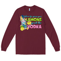 Burgundy when life gives you lemons Long Sleeve Tee - texasbilliewilder
