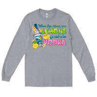 Heather Grey when life gives you lemons Long Sleeve Tee - texasbilliewilder