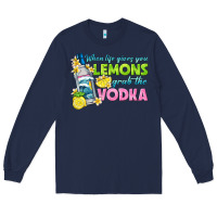 Navy when life gives you lemons Long Sleeve Tee - texasbilliewilder