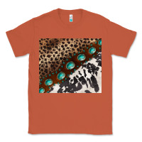 Copper leopard and cowhide gemstone leather Classic Tee - BarkalooDesign
