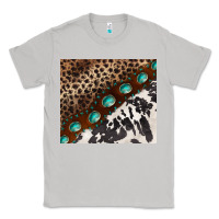 Moon Dust leopard and cowhide gemstone leather Classic Tee - BarkalooDesign