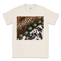 Natural leopard and cowhide gemstone leather Classic Tee - BarkalooDesign