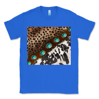 True Royal leopard and cowhide gemstone leather Classic Tee - BarkalooDesign