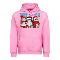 Fuchsia Pink baby ıt's cold outside Urban Hoodie - MaliasSmallBusiness