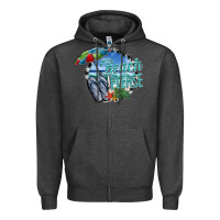 Charcoal Heather beach please Zipper Hoodie - SublimationCraftShop