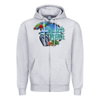Heather Grey beach please Zipper Hoodie - SublimationCraftShop