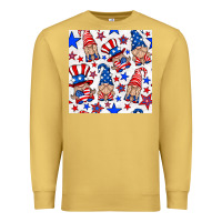 Antique Gold 4th of july patriotic gnome seamless pattern Premium Sweatshirt - BundleAndBundleShop